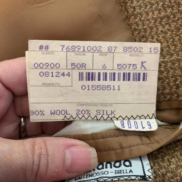 MABRA x SARTORI ATELIER Blazer Sports Coat Vintage Silk Tweed Blazer Jacket 40R - Picture 12 of 16